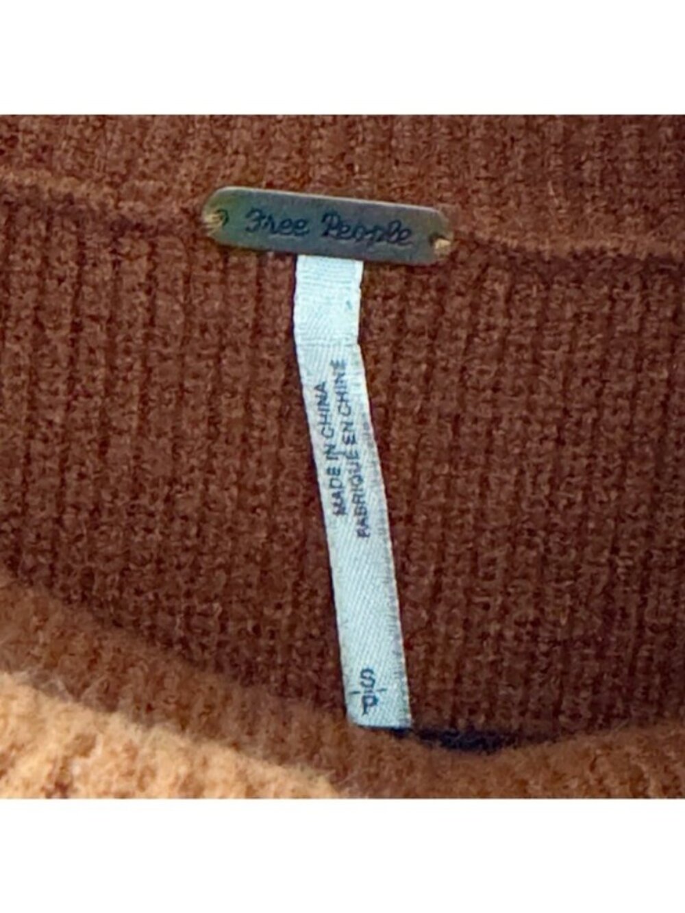 Free People Soft Structured Colorblock Turtleneck Sweater Size S - Picture 6 of 10